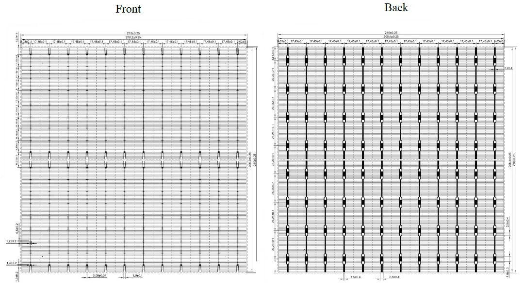 210mm solar cell 12BB